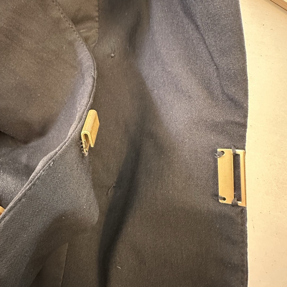 Lane Bryant The Bryant Blazer Sz 18 Hook Closure STRETCHY Gold Button Dbl Breast - Picture 10 of 16